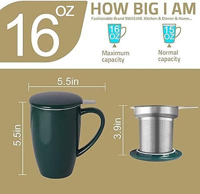  Vivimee 6 Pack Ceramic Coffee Mug Set with Lids, 18 Ounce Large  Tall Colored Coffee Mugs with Lid, Coffee Mug Set for Your Coffee & Tea,  Porcelain Tea Cups for Coffee