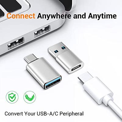 Basesailor USB to USB C Adapter 2Pack,USBC Female to A Male OTG Charger  Type C Converter for Apple Watch Ultra iWatch 7 8 9,iPhone 15 14 13 Plus  Pro