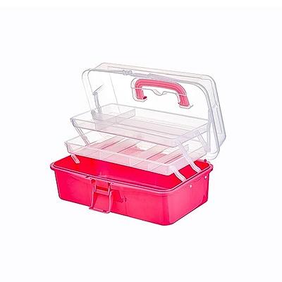 BangQiao 2-Tier Trays Clear Rose Red Plastic Storage Container Organizer Box,  Multipurpose Portable Carrying Case with Latch Lock and Handle for Art,  Craft, Sewing Supplies, First Aid, Makeup - Yahoo Shopping