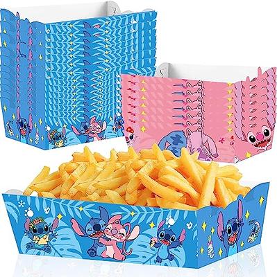 50 PCS Stitch Party Paper Food Trays Stitch Birthday Decorations