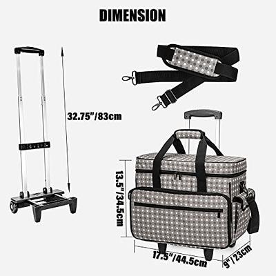 Teamoy Sewing Machine Case with Detachable Wheels, Rolling Sewing Machine  Tote with Wheels and Bottom Wooden Pad, Compatible with Singer, Brother and  Most Majority Machines and Accessories, Gray Dots - Yahoo Shopping