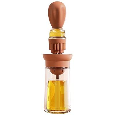 Glass Olive Oil Dispenser Bottle with Brush 2 in 1, Silicone