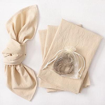 Linen Napkin Set of 4 100% Linen Dinner Napkins Farmhouse 