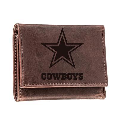 Rico Dallas Cowboys Men's Black Leather Tri-fold Wallet