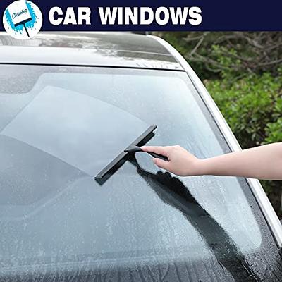 Shower Squeegee for Bathroom Shower Glass Doors, Rubber Window Cleaner  Squeegee, Clear Plastic Car Windshield Cleaning Squeegee