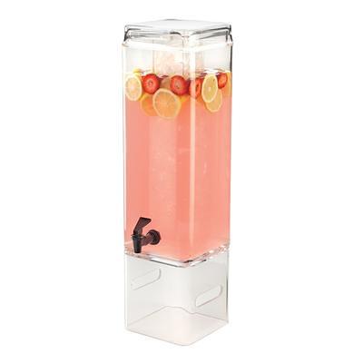 Cal-Mil Soho 2 gal Black Metal and Glass Ice Tube Beverage Dispenser