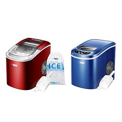 Ice Makers Countertop - Silonn Portable Ice Maker Machine for Countertop, Make 26 lbs Ice in 24 Hrs, 2 Sizes of Bullet-Shaped Ice with Ice Scoop and