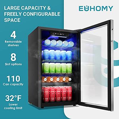 EUHOMY Mini Fridge with Freezer, 3.2 Cu.Ft Compact Refrigerator with  freezer, 2 Door Mini Fridge with freezer.