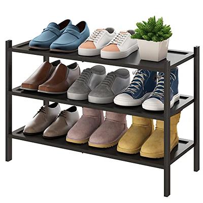 GEORIS Stackable 2-Tier Shoe Rack, Space-Saving Shoe Shelf Organizer for  Closet, Entryway, Hallway, Silver - Yahoo Shopping