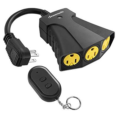 BESTTEN Wireless Outdoor Remote Control Outlet with 6-Inch Heavy Duty Power  Cord, Weatherproof 15 Amp Electrical Plug, 2 Grounded Outlets, 80-FT Range,  ETL Certified (Battery Included) - Yahoo Shopping