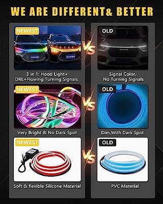 YM E-Bright Car Led Lights Exterior RGB Hood Light Strip