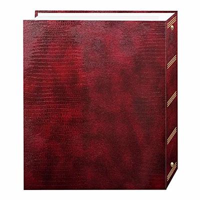 Magnetic Self-Stick 3-Ring Photo Album 100 Pages (50 Sheets), Burgundy Red  - Yahoo Shopping