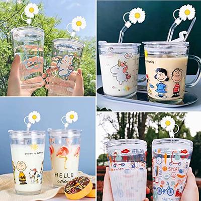 4Pcs silicone straw caps Drinking Straw Plug Flower Straws Tips Reusable