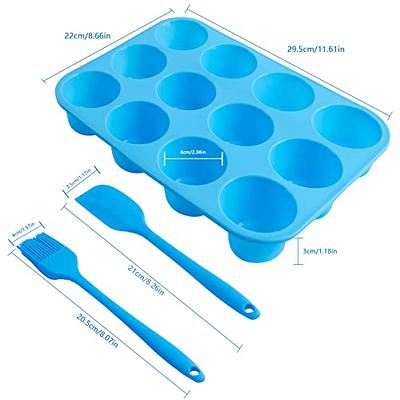 Silicone Muffin Pans Nonstick 12 Cup Set of 2 