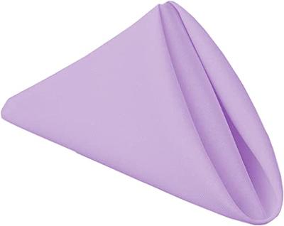 PLOYMONO Lavender Heavy Duty Cloth Napkins - 17 x 17 Inch Solid