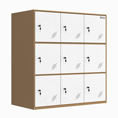 Metal Locker Storage Organizer Cabinet + 9 Doors For Office School