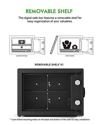 ISLANDSAFE Home Safe Box Digital Small Personal Safes caja fuerte Security  Money Closet Electronic Lock Box with Keypad for Pistol Cash Jewelry