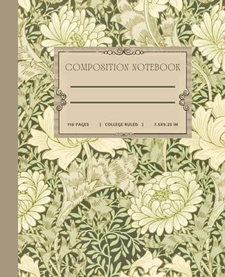 Composition Notebook Wide Ruled: Aesthetic Cute Flowers, Lined Paper Journal  for Teen Girls, Kids and Students - Yahoo Shopping