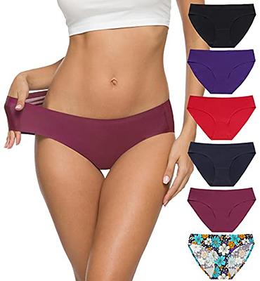 Altheanray Women's Seamless Underwear No Show Panties Soft Stretch Bikini  Underwears 6 Pack(3081M-color13) - Yahoo Shopping