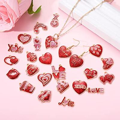 25/40PCS Valentine's Day Charms, Red Heart Charms for Jewelry Making,  Glitter Rhinestone LOVE XOXO Heart Pendant Charms for Bracelet Necklace  Earring Making DIY Valentine's Accessory Gifts (25PCS Heart Charms) - Yahoo  Shopping