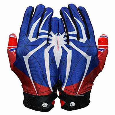 Men's Football Gloves - Sticky Grip Skin Tight Adult Football Gloves -  Enhanced Performance Football Gloves 