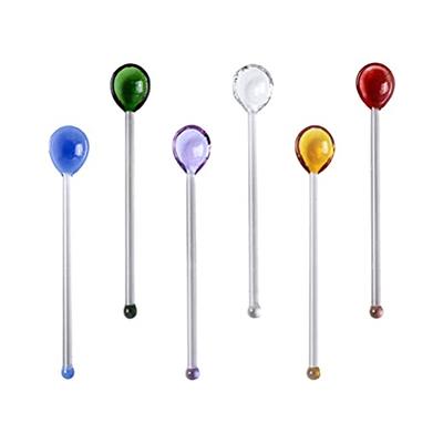 Fused Glass Stirrer Sticks Long Handle Tea Stirrer 12 Inches 