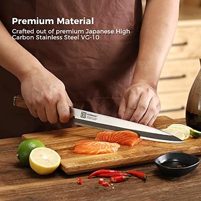 Japanese Sushi Knife Salmon Sashimi Knife High Carbon Steel Kitchen Knife  Multifunctional Slicing Knife Chef Knife