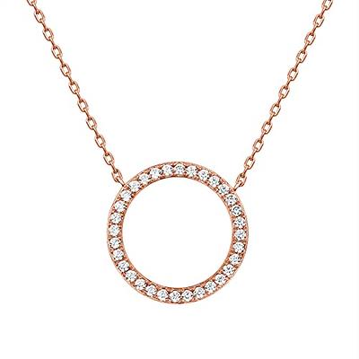 PAVOI 14K Gold Plated Cubic Zirconia Chain Necklace for Women (White Gold)  : : Everything Else