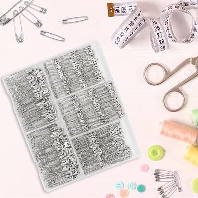 1000Pcs Safety Pins Assorted, 1.1 Inch Rust-Resistant Steel Wire Silver  Sewing Safety Pins for Clothes, Small Safety Pins 28mm Bulk for Clothes  Crafts