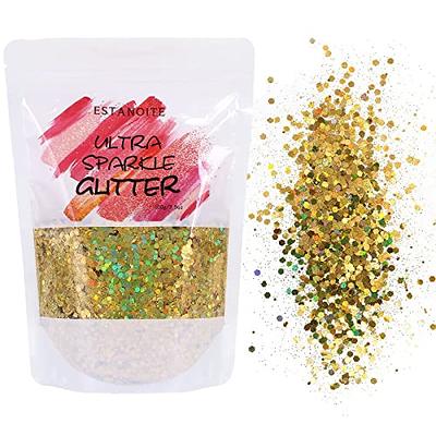 Holographic Chunky Glitter, 100g Black Cosmetic Craft Glitter for