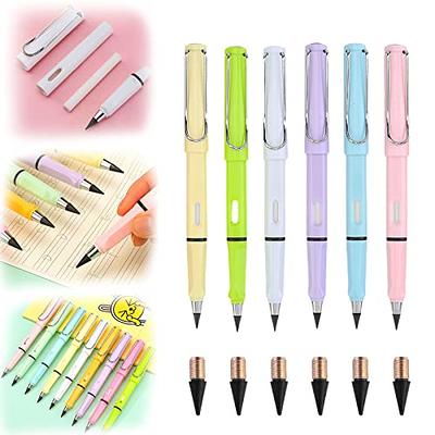 WOODZI 6 Sets Inkless Everlasting, Infinity Magic Pencil with Eraser,  Tree-Friendly Cute Forever Pencil for Kids Writing, Sketch, Drawing, (6  Pencils + 6 Eraser… in 2023