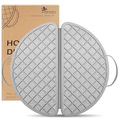 Home Dish Pad,Collapsible Kitchen Dish Drying,MatStone Drying Mat for  Kitchen Counter,Wrapped in Silicone Webbing to Protect Dishes,Water  Absorbing