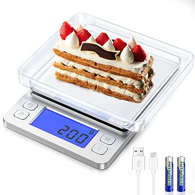 Fradel 0.1g Food Scale 2024 - Kitchen Scale for Food Ounces and Grams,  Cooking and Baking Scale 11lbs Capacity - High Precision 0.1g/0.01oz  Stainless