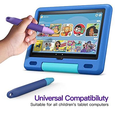 Kid-Friendly Pens for Touch Screens - 2 Pack of Purple and Blue Stylus Pens  Compatible with Kindle, iPad, iPhone