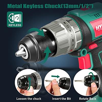 HYCHIKA 1/2-in 20-volt Max-Amp Variable Speed Brushless Cordless Hammer  Drill (1-Battery Included) in the Hammer Drills department at