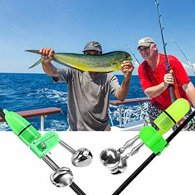 HLOGREE LED Night Fishing Rod Bait Alarm Bell 20pcs with Dual Ring Bells  Fishing Indicator Fish