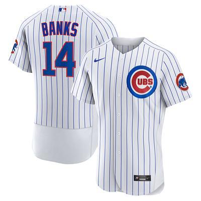 Men's Nike Ernie Banks White Chicago Cubs Home Authentic Retired