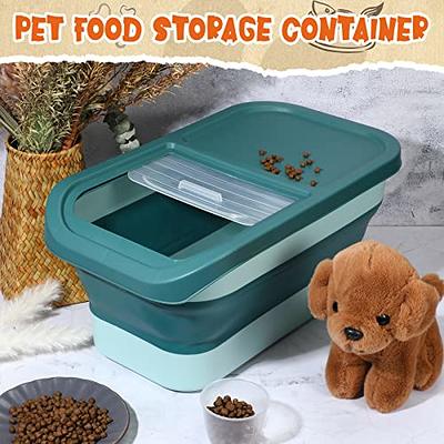 2 Pack Food Storage Container with Scoop,Large Airtight Pet Food