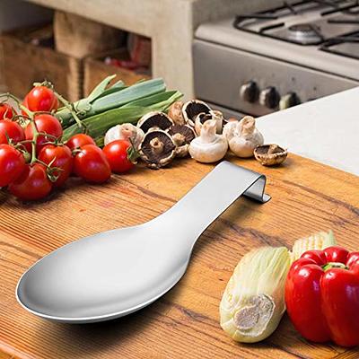 Curved Ceramic Ladle Holder & Spoon Rest With Optional Gold Cutlery