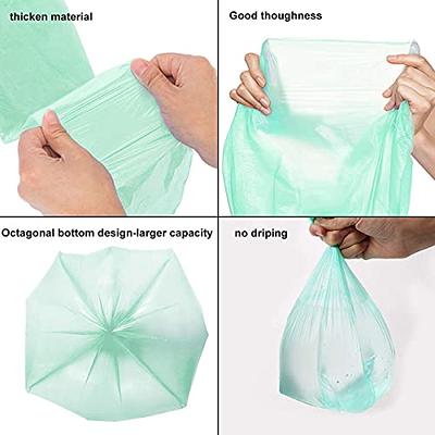 1.2 Gallon 330 Counts Strong Trash Bags Garbage Bags by Teivio, Bathroom Trash Can Bin Liners, Small Plastic Bags for Home Office Kitchen (Clear)