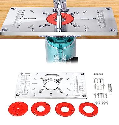 Weytoll Set of 3 Router Table Insert Plate Aluminum Alloy Wood