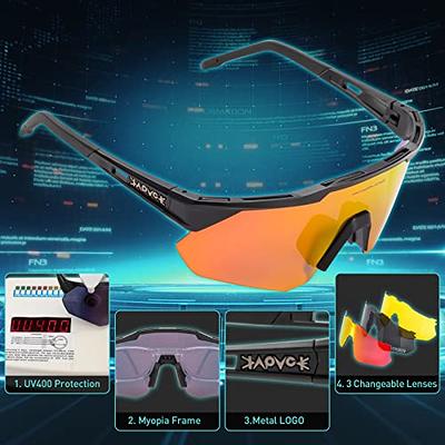 Kapvoe Polarized Cycling Sunglasses Sports Bike Glasses UV400 Hiking Goggles