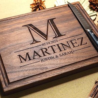 Personalized Cutting Boards, Custom Wedding, Anniversary or Housewarming  Gift Idea, Wood Engraved Charcuterie Board for Kitchen or Chef, Stylish