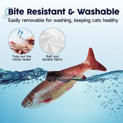 Electric Flopping Fish Moving Cat Kicker Fish Toy, Realistic Floppy Fish  Dog Toy, Wiggle Fish Catnip Toys, Motion Kitten Toy, Plush Interactive Cat  Toys, Fun Toy for Cat Exercise 