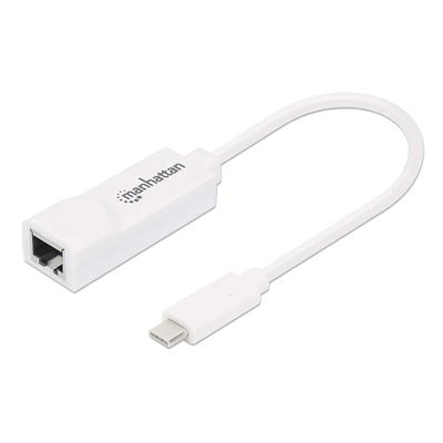 Tripp Lite USB-C to Gigabit Ethernet NIC Network Adapter 10/100/1000 Mbps  White - network adapter - USB-C 3.1 - Gigabit - U436-06N-GBW - USB Hubs 