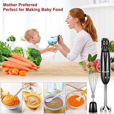 Variable Speed Cordless Hand Blender + Chopper & Whisk Accessories