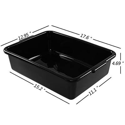 Gloreen 4 Pack Bus Box Commercial, 13 L Dirty Dish Bin Utility Tub, Black - Yahoo  Shopping