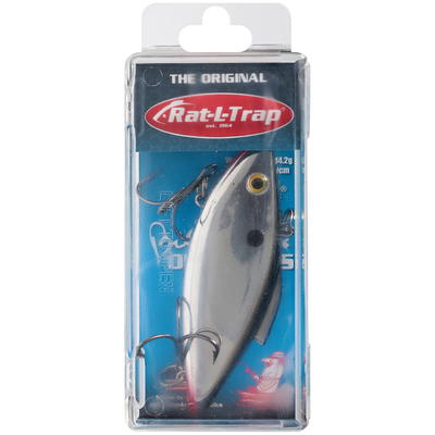 Bill Lewis Lures Rat-L-Trap Lures 1/8-Ounce Tiny Trap (Chrome Black  Bleeding Shad)