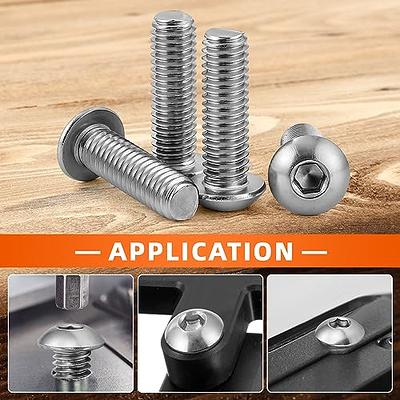 5/16-18 x 1-1/4 Button Head Socket Cap Screws, 304 Stainless Steel 18-8, Bright  Finish, Coarse Thread Fully Threaded, Allen Hex Drive, 12 PCS - Yahoo  Shopping