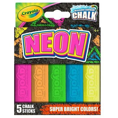 Crayola 35803 4 5 Assorted Color Neon Washable Sidewalk Chalk - Yahoo  Shopping